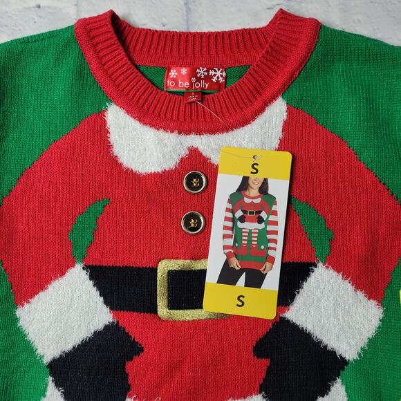 NWT to be jolly Ladies Elf Sweater size Small - Picture 5 of 6